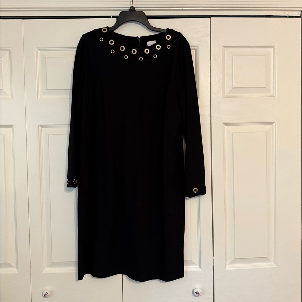 Chico's Black Dress with Gold Eyelets